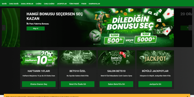 Bets10 site preview