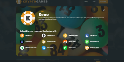 Crypto Games site preview