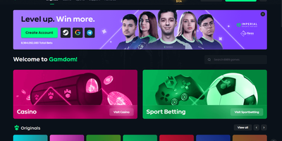 Gamdom site preview