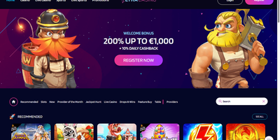 LyraCasino site preview