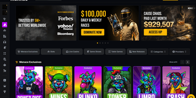 MENACE.com site preview