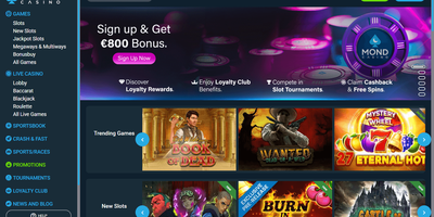 Mondcasino site preview