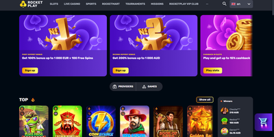 RocketPlay site preview