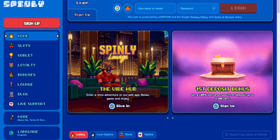 Spinly site preview