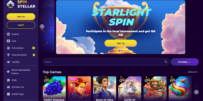 SpinStellar site preview