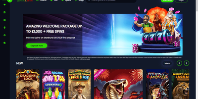 SpinzWin websted forhåndsvisning
