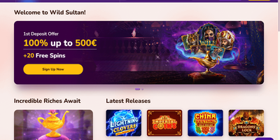Wild Sultan site preview